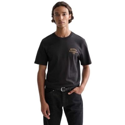 Scotch & Soda Left Chest Artwork T-shirt, Meteorit 001, L Scotch & Soda Left Chest Artwork T-shirt, Meteorit 001, L