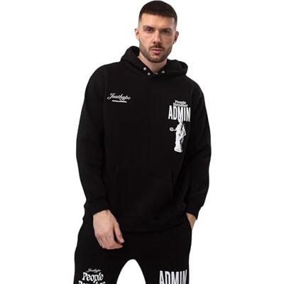 hype Just herr svart admin huvtröja, Svart, L hype Just herr svart admin huvtröja, Svart, L