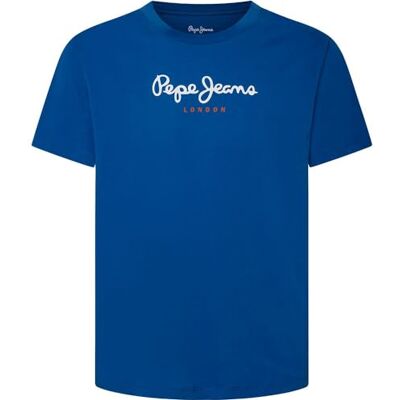 Pepe Jeans herr Eggo N, t-shirt, blå, XS, Blå (stålblå), XS Pepe Jeans herr Eggo N, t-shirt, blå, XS, Blå (stålblå), XS