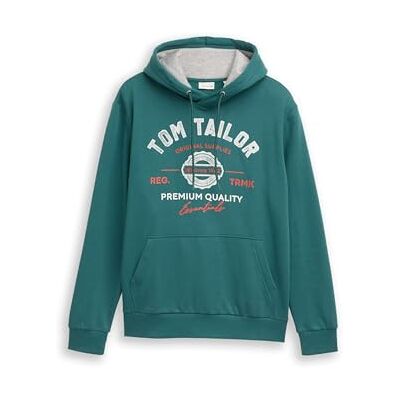 TOM TAILOR Sweatshirt för män, 14171 – Jaspis grön, M TOM TAILOR Sweatshirt för män, 14171 – Jaspis grön, M