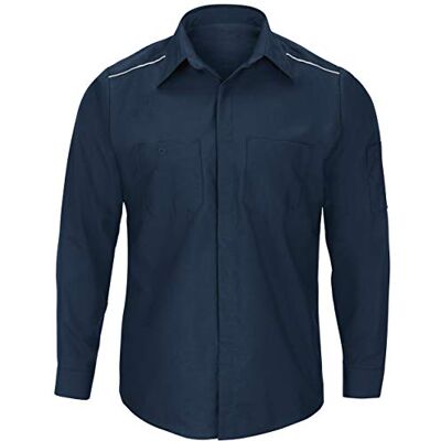 Red Kap Långärmad t-shirt för män Pro Airflow arbetsknapp Red Kap Långärmad t-shirt för män Pro Airflow arbetsknapp