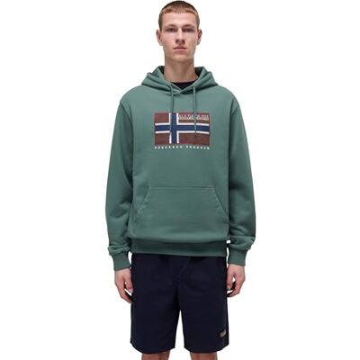 Napapijri Bemiles Hoodie Grön Storlek S, Green Balsam, S Napapijri Bemiles Hoodie Grön Storlek S, Green Balsam, S