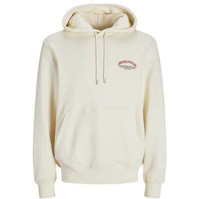 JACK & JONES JACK&JONES JORFREDERIKSBERG Margate Sweat Hood BF, Antik vit/detalj: scan, S JACK & JONES JACK&JONES JORFREDERIKSBERG Margate Sweat Hood BF, Antik vit/detalj: scan, S