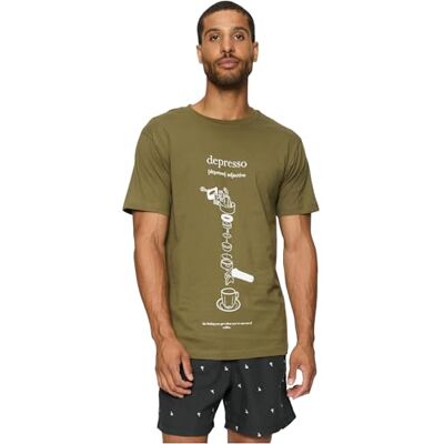 herr Depresso Tee, OLIV, L herr Depresso Tee, OLIV, L