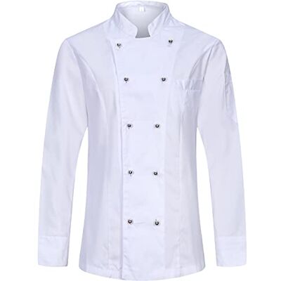 MISEMIYA Kock Bar Restaurang HOSTELERY Jackor Kock LÅNG Ärmar Ref.8501, Vit, 3XL MISEMIYA Kock Bar Restaurang HOSTELERY Jackor Kock LÅNG Ärmar Ref.8501, Vit, 3XL