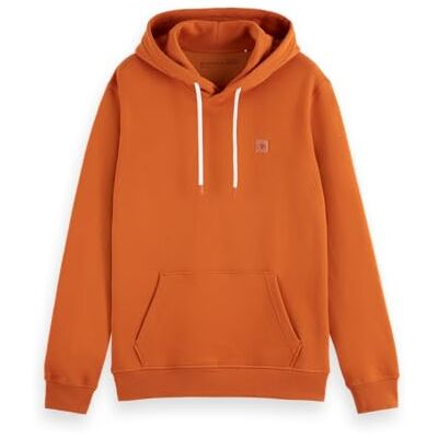 Scotch & Soda Seasonal Core – Regular-Fit logo badge hoodie, Rost 610, S Scotch & Soda Seasonal Core – Regular-Fit logo badge hoodie, Rost 610, S