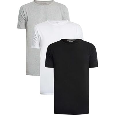 Tommy Hilfiger herr S/S T-shirt, Svart/vit/grå ljung, S Tommy Hilfiger herr S/S T-shirt, Svart/vit/grå ljung, S