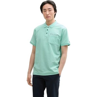TOM TAILOR pikétröja för män, 37105 – Bright Mint Green, M TOM TAILOR pikétröja för män, 37105 – Bright Mint Green, M