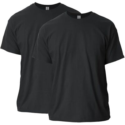 Gildan T-Shirt Ultra Cotton T-shirt, Stil G2000 Herr (paket med 10), Svart (2-pack), M Gildan T-Shirt Ultra Cotton T-shirt, Stil G2000 Herr (paket med 10), Svart (2-pack), M