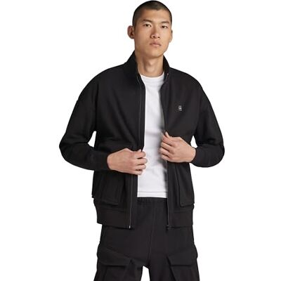 G-STAR RAW Rovic Zip Through Loose Sweat, Svart (Dk Black D24465-d566-6484), XL G-STAR RAW Rovic Zip Through Loose Sweat, Svart (Dk Black D24465-d566-6484), XL