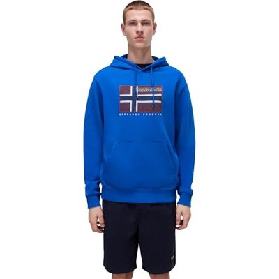 Napapijri Bemiles Hoodie Blå Storlek M, Blå Lapis, M Napapijri Bemiles Hoodie Blå Storlek M, Blå Lapis, M