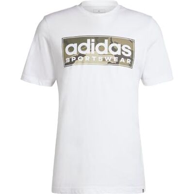 adidas För Män Camo Linear Graphic Tee, White, M Tall adidas För Män Camo Linear Graphic Tee, White, M Tall