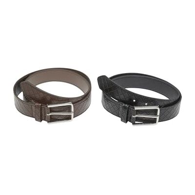 Urban Classics Men's TB7217A-vävd präglat syntetiskt läder 2-pack bälte, svart/silver + brun/silver, S/M, Svart/silver + brun/silver, S-M Urban Classics Men's TB7217A-vävd präglat syntetiskt läder 2-pack bälte, svart/silver + brun/silver, S/M, Svart/silver + brun/silver, S-M