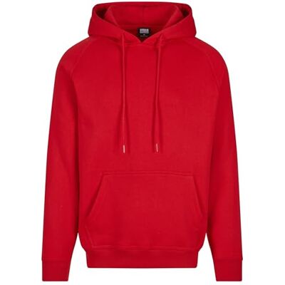 Urban Classics Blank Hoody för män, röd, M Urban Classics Blank Hoody för män, röd, M