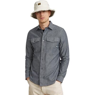 G-STAR RAW Marine Slim Shirt ls, Flerfärgad (Salute/Milk D24963-d123-d851), XXL G-STAR RAW Marine Slim Shirt ls, Flerfärgad (Salute/Milk D24963-d123-d851), XXL