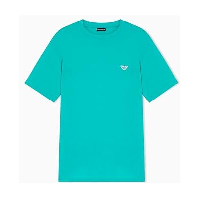 Giorgio Armani Essential T-shirt för män med rund hals grön S Giorgio Armani Essential T-shirt för män med rund hals grön S