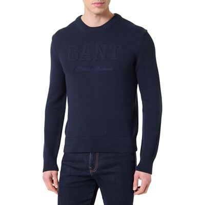GANT Tonal Graphic C-Neck, Kvällsblå, 3XL GANT Tonal Graphic C-Neck, Kvällsblå, 3XL
