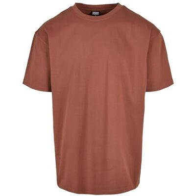 Urban Classics T-shirt för män, tung överdimensionerad med axelband, tillverkad av tjockt jersey-tyg, finns i 9 färger, storlek S till 5XL, bark, 5XL Urban Classics T-shirt för män, tung överdimensionerad med axelband, tillverkad av tjockt jersey-tyg, finns i 9 färger, storlek S till 5XL, bark, 5XL