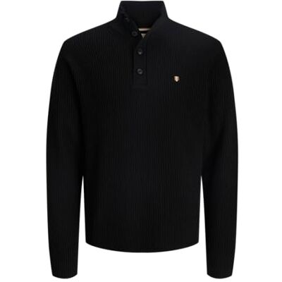 JACK & JONES Jprblurichard Knit High Neck, svart, XS JACK & JONES Jprblurichard Knit High Neck, svart, XS