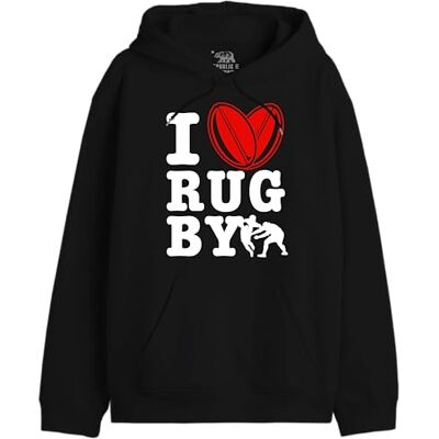 REPUBLIC OF CALIFORNIA "I Love Rugby" UXREPCZSW027 sweatshirt herr, svart, storlek XXL, svart, M REPUBLIC OF CALIFORNIA "I Love Rugby" UXREPCZSW027 sweatshirt herr, svart, storlek XXL, svart, M