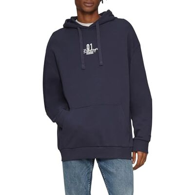 s.Oliver QS sweatshirt med huva och tryck fram, 58 d0, L s.Oliver QS sweatshirt med huva och tryck fram, 58 d0, L
