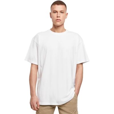Build Your Brand Urban Classics Män Heavy Oversize Tee T-shirt för män, finns i många olika färger, storlekar S – 5XL, Vit, XS Build Your Brand Urban Classics Män Heavy Oversize Tee T-shirt för män, finns i många olika färger, storlekar S – 5XL, Vit, XS