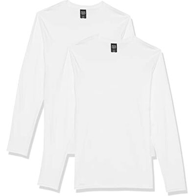 Hanes långärmad premium-t-shirt för män (förpackning med 2), Vitt, 3XL Hanes långärmad premium-t-shirt för män (förpackning med 2), Vitt, 3XL