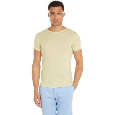Tommy Jeans herr TJM XSLIM Jaspe C Neck EXT, Lemon Zest, 3XL, Citronskal, 3XL Stor Lång Tommy Jeans herr TJM XSLIM Jaspe C Neck EXT, Lemon Zest, 3XL, Citronskal, 3XL Stor Lång