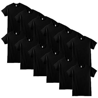 Gildan 8000 DryBlend 50/50 T-shirt, Svart (12-pack), L Gildan 8000 DryBlend 50/50 T-shirt, Svart (12-pack), L