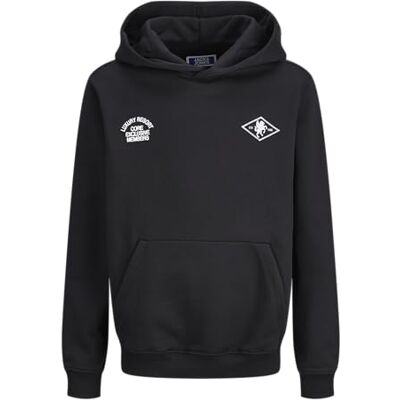 JACK & JONES Print huvtröja med Jcocrest JNR-tryck, svart, 128 herr, svart, 128 JACK & JONES Print huvtröja med Jcocrest JNR-tryck, svart, 128 herr, svart, 128