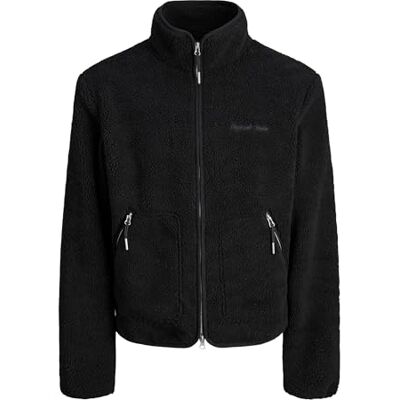 JACK & JONES Jornorrebro teddy jacka för män, pls, svart, 3X_l, svart, 3x_l JACK & JONES Jornorrebro teddy jacka för män, pls, svart, 3X_l, svart, 3x_l