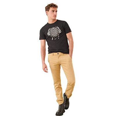 Teddy Smith Herr Homme Pantalon Pallas Chino svettfärgade byxor, beige Kanyon, 27 Teddy Smith Herr Homme Pantalon Pallas Chino svettfärgade byxor, beige Kanyon, 27