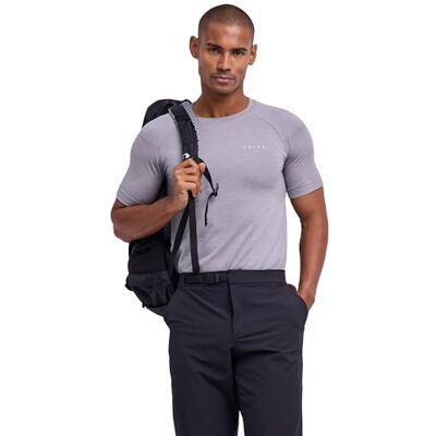 FALKE herr Baslager Ovandel Wool-Tech Light Protective M S/s Ts ull funktionsmaterial snabbtorkande 1 del, Grå Grey-Heather 3757, M FALKE herr Baslager Ovandel Wool-Tech Light Protective M S/s Ts ull funktionsmaterial snabbtorkande 1 del, Grå Grey-Heather 3757, M