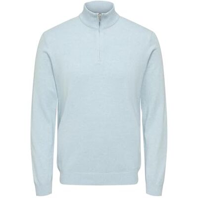 Only & Sons Onsloui Reg 12 Mel halv dragkedja stickad Noos, Kashmirblå, XS Only & Sons Onsloui Reg 12 Mel halv dragkedja stickad Noos, Kashmirblå, XS