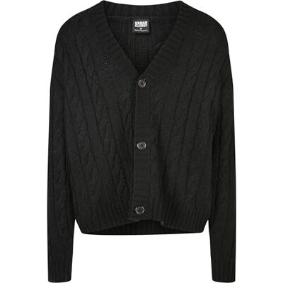 Urban Classics Herr boxy cardigan tröjor, svart, 3XL Urban Classics Herr boxy cardigan tröjor, svart, 3XL