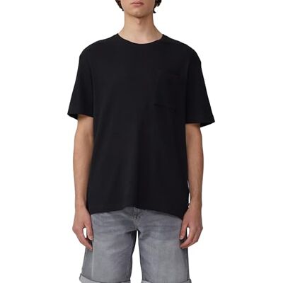 QS Våffelpiké-T-shirt med bröstficka, svart, XXL QS Våffelpiké-T-shirt med bröstficka, svart, XXL