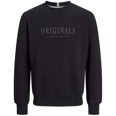JACK & JONES Jorfrederiksberg Sweat Crew Neck, svart, S JACK & JONES Jorfrederiksberg Sweat Crew Neck, svart, S