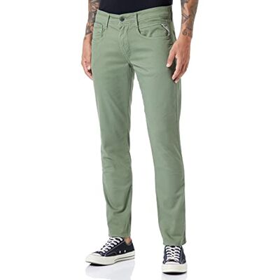 Replay Anbass X-Lite Jeans för herr, 850 Army Green, 36W x 32L Replay Anbass X-Lite Jeans för herr, 850 Army Green, 36W x 32L
