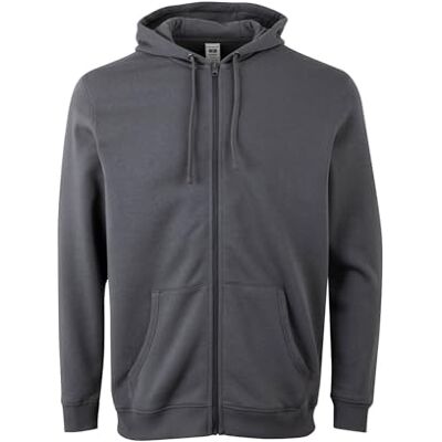 Mukua SF270U unisex huvtröja med dragkedja, mörkgrå, storlek 2XL, Mörkgrå, XXL Mukua SF270U unisex huvtröja med dragkedja, mörkgrå, storlek 2XL, Mörkgrå, XXL