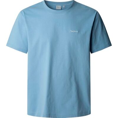 Pepe Jeans herr kontrast Connor t-shirt, blå (SOHO blå), M, Blå (soho blå), M Pepe Jeans herr kontrast Connor t-shirt, blå (SOHO blå), M, Blå (soho blå), M
