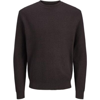 JACK & JONES Herr Jprblubarkley Knit Crew Neck Ch, fudge, L JACK & JONES Herr Jprblubarkley Knit Crew Neck Ch, fudge, L