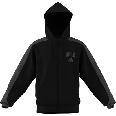 adidas Mezczyzni COLLEGIATE FLEECE FULL-ZIP, black/grey six, M adidas Mezczyzni COLLEGIATE FLEECE FULL-ZIP, black/grey six, M