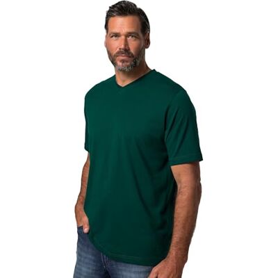 JP 1880 herrstora storlekar överdimensionerade herrkläder L-8XL t-shirt, basic, V-hals, upp till 8XL 702415, Djungel grön, 7XL JP 1880 herrstora storlekar överdimensionerade herrkläder L-8XL t-shirt, basic, V-hals, upp till 8XL 702415, Djungel grön, 7XL