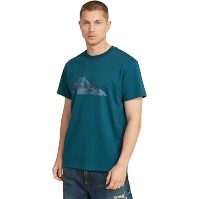 G-STAR RAW Summit gr regular Tee, Blå (Nitro D25158-c812-1861), M G-STAR RAW Summit gr regular Tee, Blå (Nitro D25158-c812-1861), M