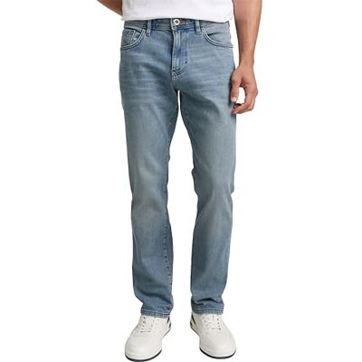 TOM TAILOR Herr TTMARVIN raka jeans med stretch, 10141 – Stone Blue Denim, 33W / 32L TOM TAILOR Herr TTMARVIN raka jeans med stretch, 10141 – Stone Blue Denim, 33W / 32L