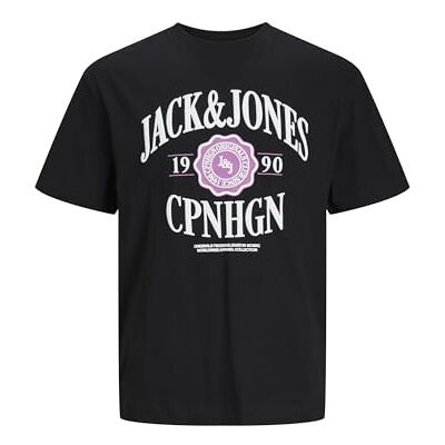 JACK & JONES JORLUCCA branding Tee SS Crew Neck, svart, L JACK & JONES JORLUCCA branding Tee SS Crew Neck, svart, L