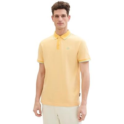 TOM TAILOR pikétröja för män, 35204 – vit solig gul twotone, 3XL TOM TAILOR pikétröja för män, 35204 – vit solig gul twotone, 3XL