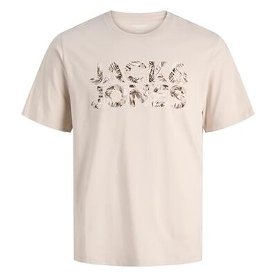 JACK & JONES Jjeff-logotyp Tee Ss Sn, Moonbeam, L JACK & JONES Jjeff-logotyp Tee Ss Sn, Moonbeam, L