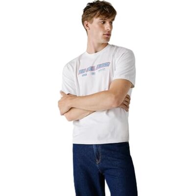 Pepe Jeans Red Bull Racing X herr kontur grafisk T-Shirt, vit (vit), XS, Vit (vit), XS Pepe Jeans Red Bull Racing X herr kontur grafisk T-Shirt, vit (vit), XS, Vit (vit), XS