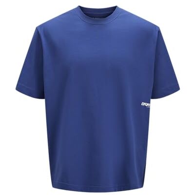 JACK & JONES Jcounion Small Print Tee Ss Crew Neck, Beaucoup Blue, XL JACK & JONES Jcounion Small Print Tee Ss Crew Neck, Beaucoup Blue, XL